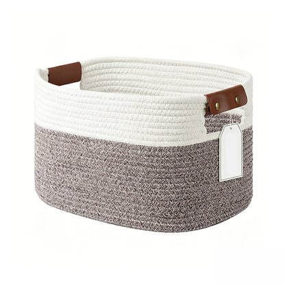 💖40% OFF🧵Woven Cotton Rope Storage Basket with Handles✨