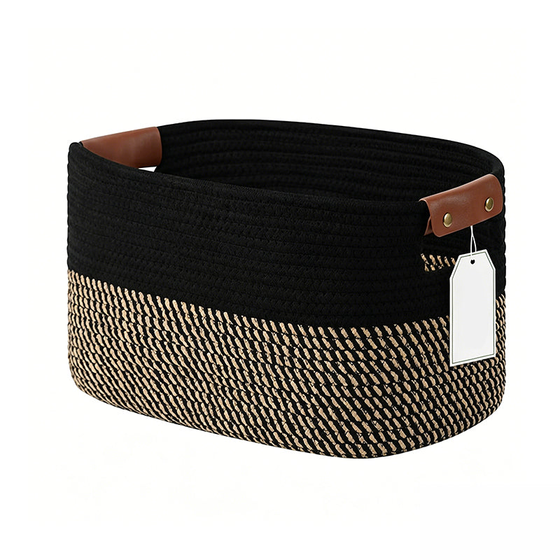 💖40% OFF🧵Woven Cotton Rope Storage Basket with Handles✨