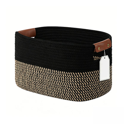 💖40% OFF🧵Woven Cotton Rope Storage Basket with Handles✨
