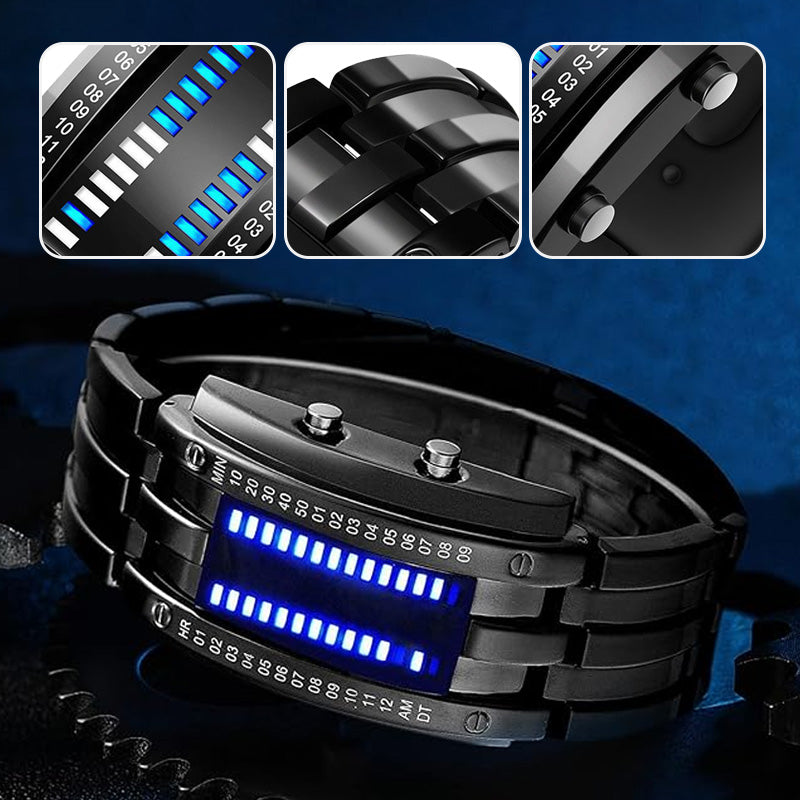 "Only Geeks Get It" 🤓 | Cyberpunk Binary LED Watch