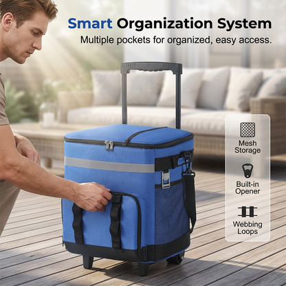❄️Summer Special🧊🧳Outdoor Rolling Cooler Bag with Wheels