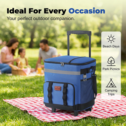 ❄️Summer Special🧊🧳Outdoor Rolling Cooler Bag with Wheels