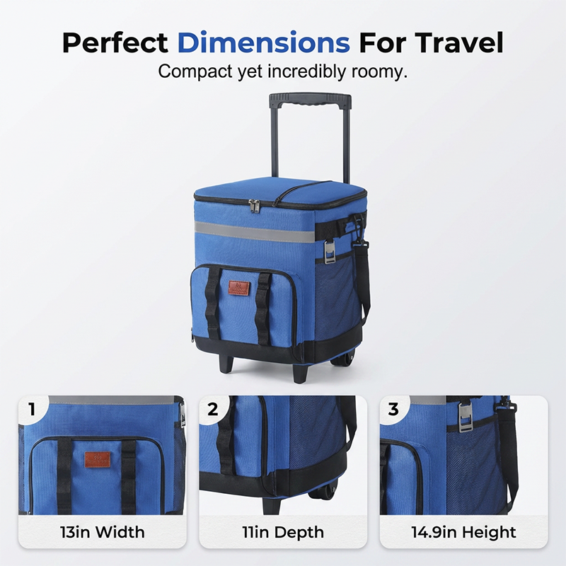 ❄️Summer Special🧊🧳Outdoor Rolling Cooler Bag with Wheels