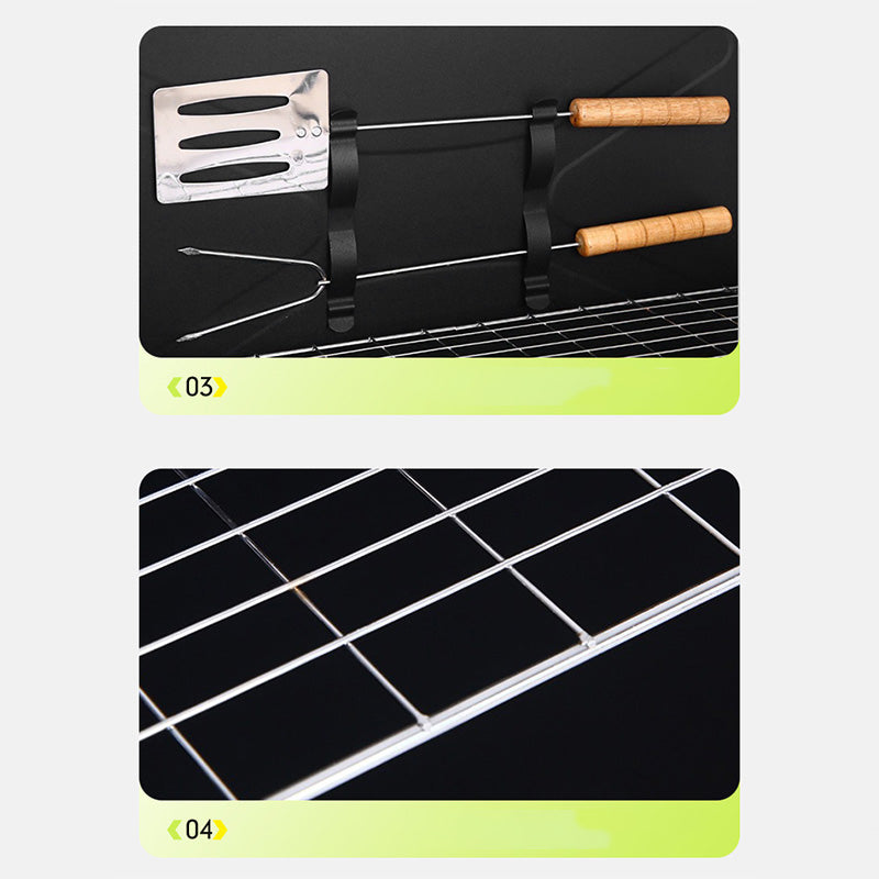 ⏰Limited-time offer🔥🍖Portable Folding Charcoal Grill for Outdoor Cooking