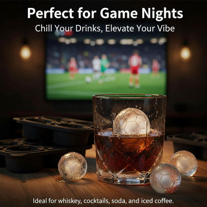 📢📢49% OFF!! ⏰ Silicone Soccer Ball Ice Cube Tray – 5.5 cm Cubes, Slow-Melting, Leak-Proof Design, 4 Colors, Perfect for Game Nights & Cocktails 🥂