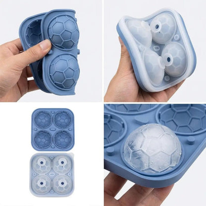 📢📢49% OFF!! ⏰ Silicone Soccer Ball Ice Cube Tray – 5.5 cm Cubes, Slow-Melting, Leak-Proof Design, 4 Colors, Perfect for Game Nights & Cocktails 🥂