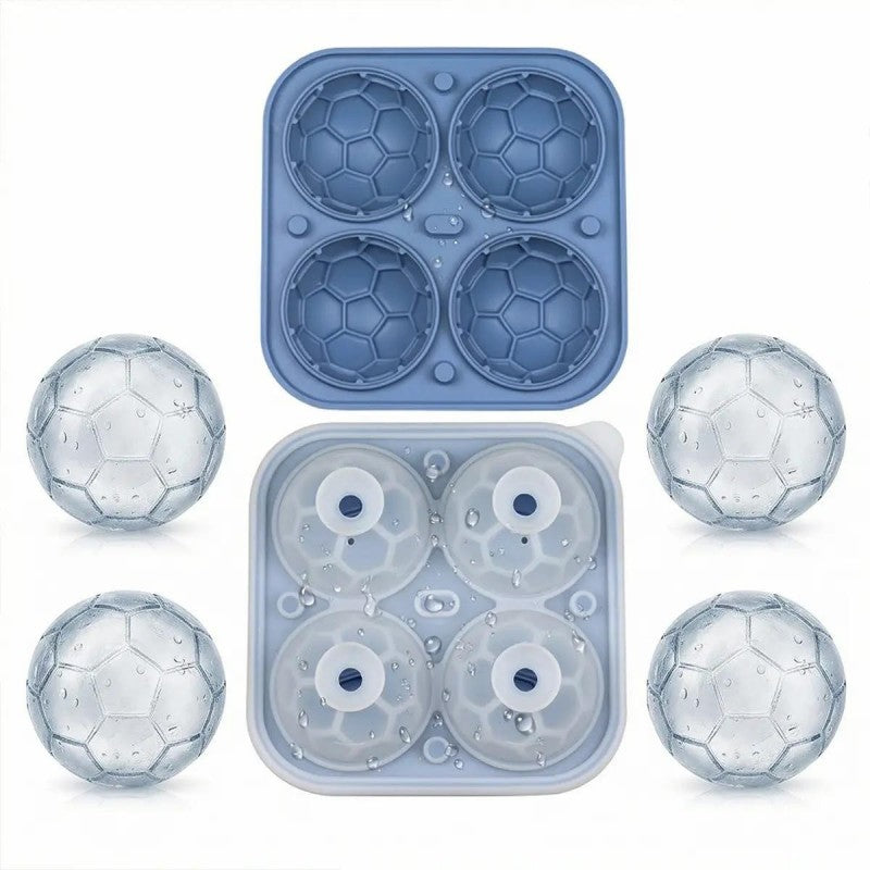 📢📢49% OFF!! ⏰ Silicone Soccer Ball Ice Cube Tray – 5.5 cm Cubes, Slow-Melting, Leak-Proof Design, 4 Colors, Perfect for Game Nights & Cocktails 🥂