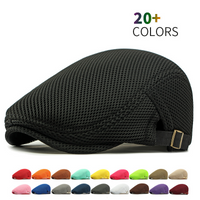 🧢LAST DAY SALE: ￡9.99!!🌞 Breathable Flat Cap with Adjustable Strap – Mesh Fabric, Classic Ivy Style🌿