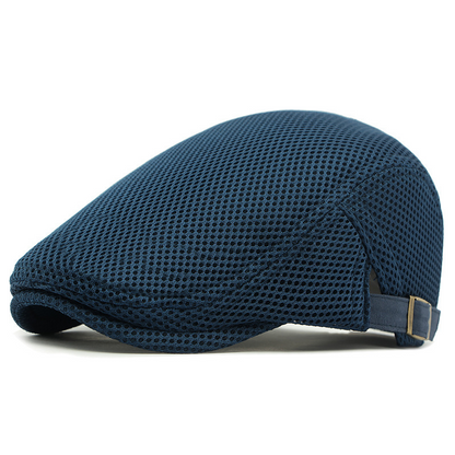 🧢LAST DAY SALE: ￡9.99!!🌞 Breathable Flat Cap with Adjustable Strap – Mesh Fabric, Classic Ivy Style🌿