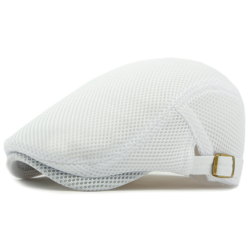🧢LAST DAY SALE: ￡9.99!!🌞 Breathable Flat Cap with Adjustable Strap – Mesh Fabric, Classic Ivy Style🌿