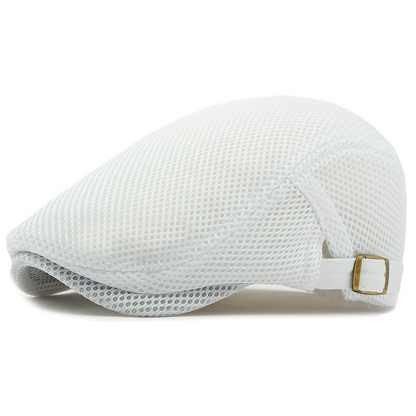 🧢LAST DAY SALE: ￡9.99!!🌞 Breathable Flat Cap with Adjustable Strap – Mesh Fabric, Classic Ivy Style🌿