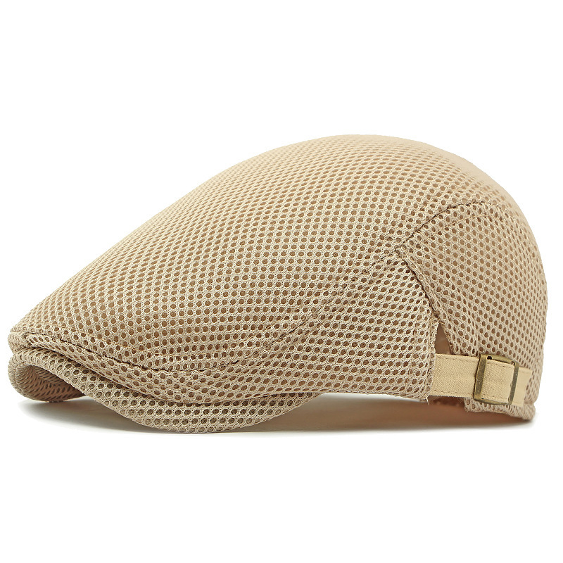 🧢LAST DAY SALE: ￡9.99!!🌞 Breathable Flat Cap with Adjustable Strap – Mesh Fabric, Classic Ivy Style🌿