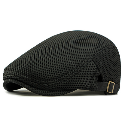 🧢LAST DAY SALE: ￡9.99!!🌞 Breathable Flat Cap with Adjustable Strap – Mesh Fabric, Classic Ivy Style🌿