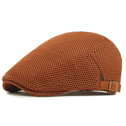 🧢LAST DAY SALE: ￡9.99!!🌞 Breathable Flat Cap with Adjustable Strap – Mesh Fabric, Classic Ivy Style🌿