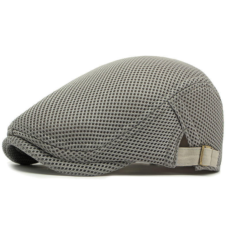 🧢LAST DAY SALE: ￡9.99!!🌞 Breathable Flat Cap with Adjustable Strap – Mesh Fabric, Classic Ivy Style🌿