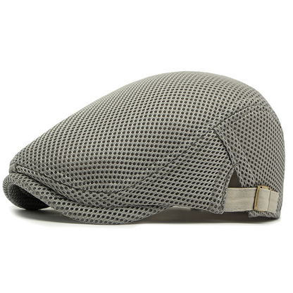 🧢LAST DAY SALE: ￡9.99!!🌞 Breathable Flat Cap with Adjustable Strap – Mesh Fabric, Classic Ivy Style🌿