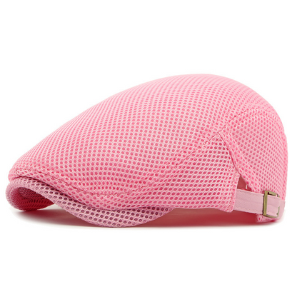 🧢LAST DAY SALE: ￡9.99!!🌞 Breathable Flat Cap with Adjustable Strap – Mesh Fabric, Classic Ivy Style🌿