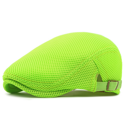 🧢LAST DAY SALE: ￡9.99!!🌞 Breathable Flat Cap with Adjustable Strap – Mesh Fabric, Classic Ivy Style🌿