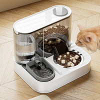 ⏰49% OFF🐱🐶2-in-1 Pet Feeder with Auto Water Dispenser – Food & Fresh Water in One, Non-Slip & Easy to Clean🐾🏠