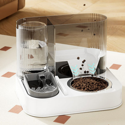 ⏰49% OFF🐱🐶2-in-1 Pet Feeder with Auto Water Dispenser – Food & Fresh Water in One, Non-Slip & Easy to Clean🐾🏠