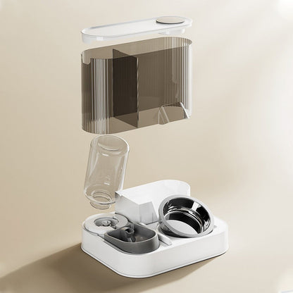 ⏰49% OFF🐱🐶2-in-1 Pet Feeder with Auto Water Dispenser – Food & Fresh Water in One, Non-Slip & Easy to Clean🐾🏠