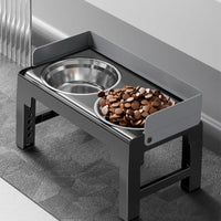 ⏰49% OFF NOW🐾Adjustable Elevated Dog Feeder – 5-Height Settings, Anti-Slip & Splash-Proof (Includes Stainless Steel Bowls)✨