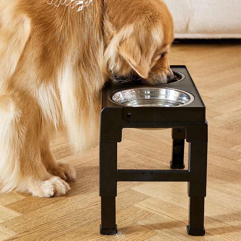 ⏰49% OFF NOW🐾Adjustable Elevated Dog Feeder – 5-Height Settings, Anti-Slip & Splash-Proof (Includes Stainless Steel Bowls)✨