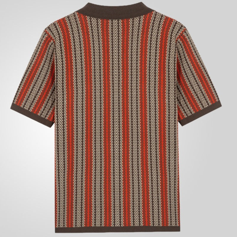 🔥40% OFF🎁Men's Short Sleeve Herringbone Knit Shirt