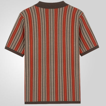 🔥40% OFF🎁Men's Short Sleeve Herringbone Knit Shirt