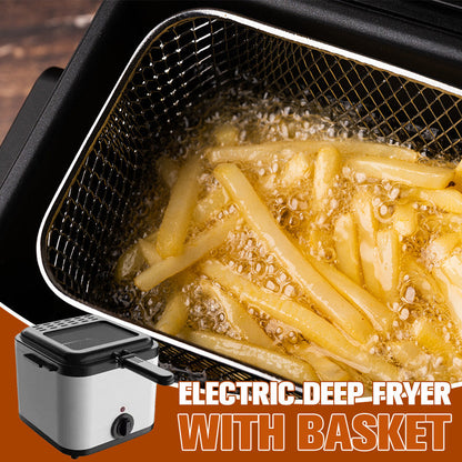 ⏰40% OFF NOW!🍗2.5L Family Deep Fryer – One-Touch Operation, Adjustable Temperature & Safety Shut-Off for Crispy Chips, Chicken & More