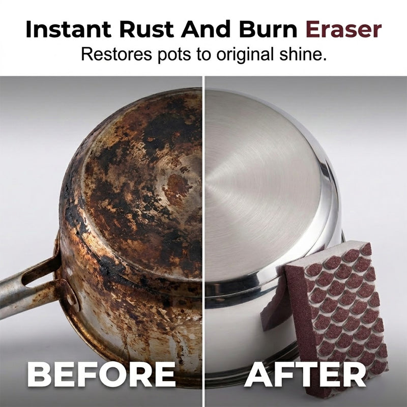 💥49% OFF NOW!🧼Heavy-Duty Scouring Sponge with Fish-Scale Texture – Rust & Burnt-On Residue Remover for Pans, Sinks & Hobs✨
