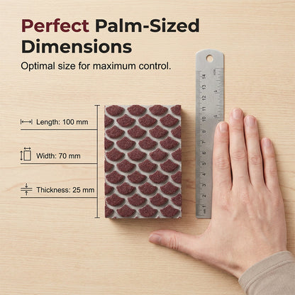 💥49% OFF NOW!🧼Heavy-Duty Scouring Sponge with Fish-Scale Texture – Rust & Burnt-On Residue Remover for Pans, Sinks & Hobs✨