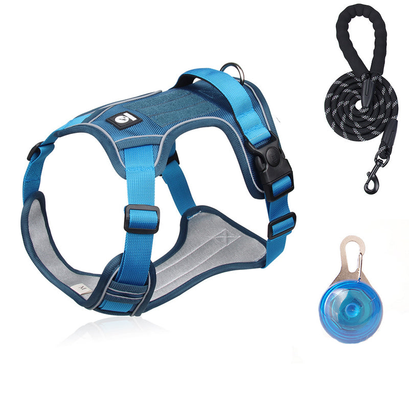 ⏳🔥LIMITED-TIME 49% OFF! ⏰🐶 No Pull Dog Harness With Leash & Collar LED - Walks Just Got Easier ✨