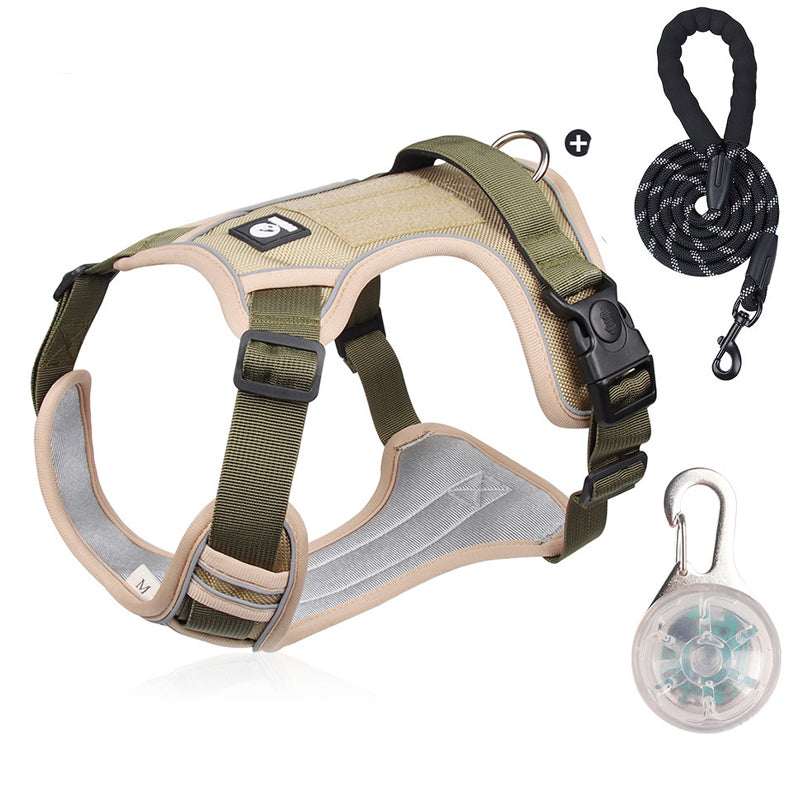 ⏳🔥LIMITED-TIME 49% OFF! ⏰🐶 No Pull Dog Harness With Leash & Collar LED - Walks Just Got Easier ✨