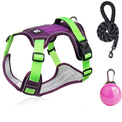 ⏳🔥LIMITED-TIME 49% OFF! ⏰🐶 No Pull Dog Harness With Leash & Collar LED - Walks Just Got Easier ✨