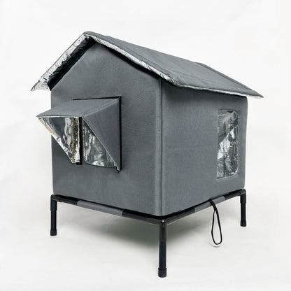 🏠 LIMITED-TIME 49% OFF! 🐈 All-Weather Elevated Outdoor Cat House – Waterproof, Insulated, Foldable 🌧️
