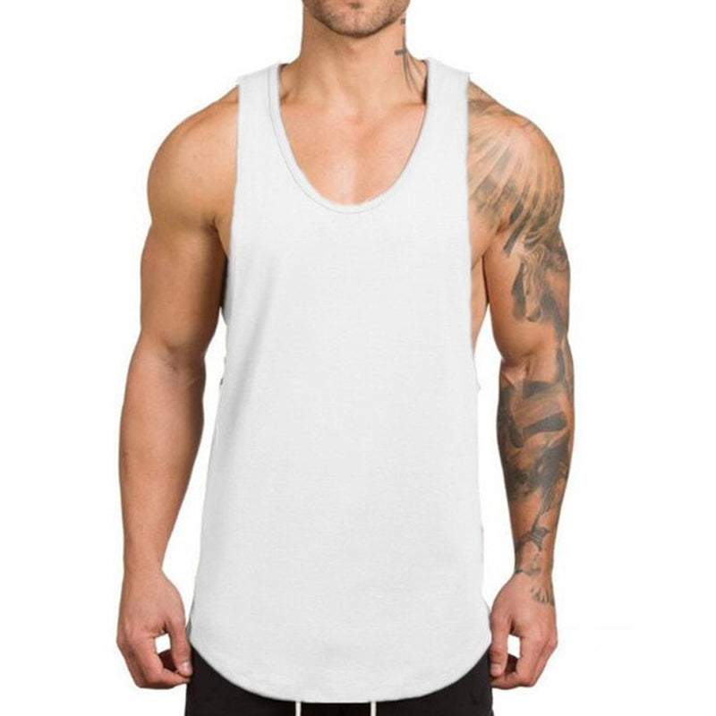 🎽 LIMITED-TIME 49% OFF! 💪 Men's Muscle Fitness Stringer Tank Top – Deep-Cut Armholes, Stretch Fabric, V-Neck 🏃‍♂️