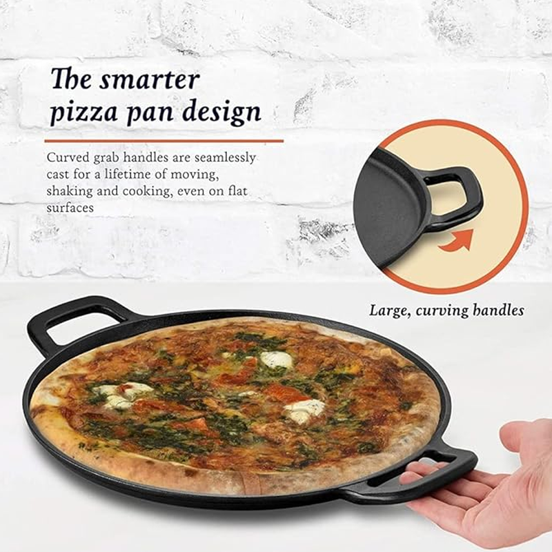 Limited Time Special Price! ⏰💥Non-Stick Cast Iron Griddle Pan with Handles