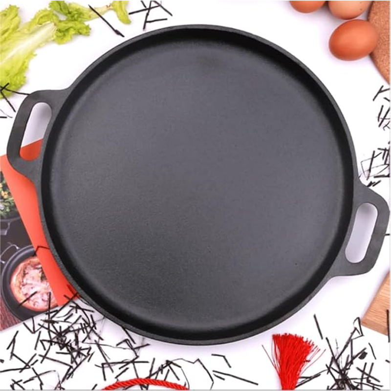 Limited Time Special Price! ⏰💥Non-Stick Cast Iron Griddle Pan with Handles