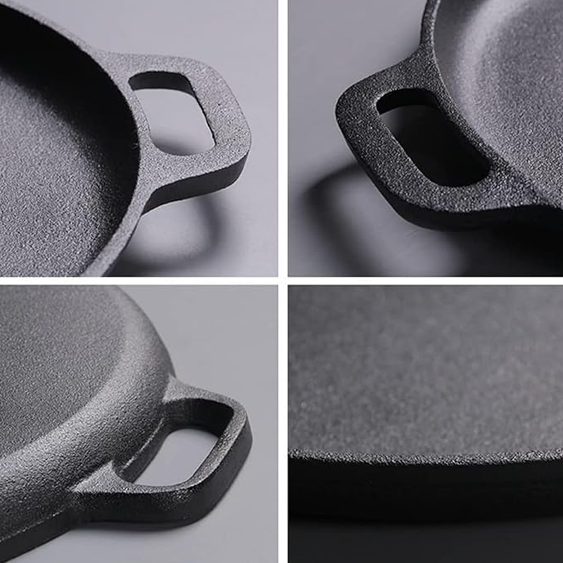 Limited Time Special Price! ⏰💥Non-Stick Cast Iron Griddle Pan with Handles
