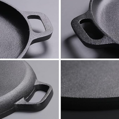 Limited Time Special Price! ⏰💥Non-Stick Cast Iron Griddle Pan with Handles