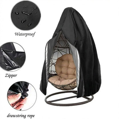 🥳2026 HOT SALE🥳💞50K+ SOLD!⏰49% OFF🪑Heavy-Duty Hanging Chair Cover – Waterproof, UV-Resistant Oxford Fabric with Full-Zip & Windproof Fit for Year-Round Protection✨
