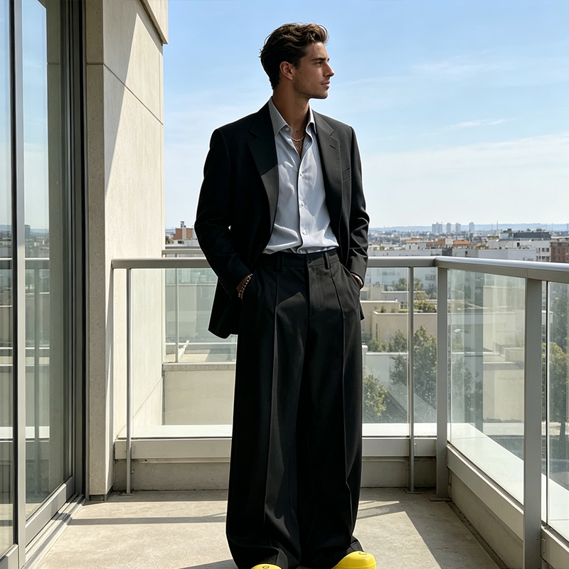 👖 49% OFF NOW! 🎩Men's Minimalist Wide-Leg Pants-Structured Seams & Premium Fabric