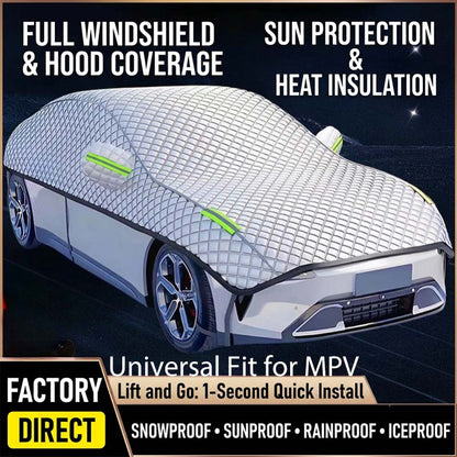🎁2026 New Arrivals 49% OFF💥Car Windshield Snow Cover – All‑season, multi‑layer. Covers hood, glass & side windows. Strong straps, no slipping! 🚙💨