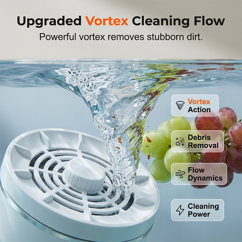 🔥49% OFF NOW🍎Titanium Electrolysis Fruit & Veg Purifier – Chemical-Free Cleaning with Vortex Wash & 63mm Titanium Plate✨