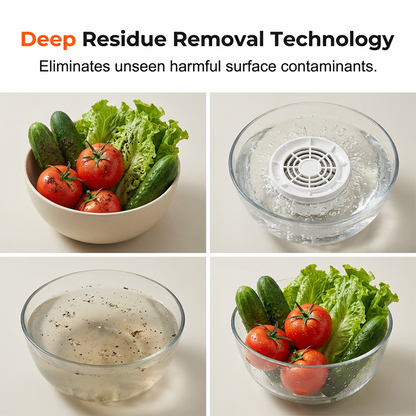 🔥49% OFF NOW🍎Titanium Electrolysis Fruit & Veg Purifier – Chemical-Free Cleaning with Vortex Wash & 63mm Titanium Plate✨