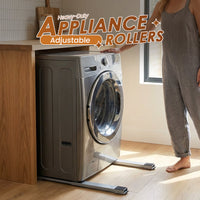 ⏰Limited-time Special🌟Adjustable Appliance Trolley with 24 Wheels & Locking Brake – Heavy-Duty Galvanised Steel for Washing Machines, Fridges & More✨