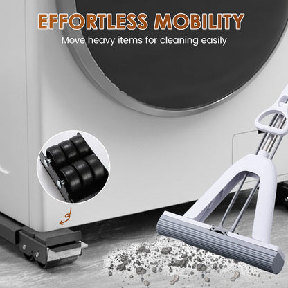 ⏰Limited-time Special🌟Adjustable Appliance Trolley with 24 Wheels & Locking Brake – Heavy-Duty Galvanised Steel for Washing Machines, Fridges & More✨