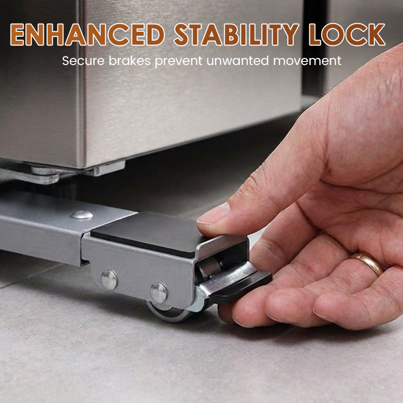⏰Limited-time Special🌟Adjustable Appliance Trolley with 24 Wheels & Locking Brake – Heavy-Duty Galvanised Steel for Washing Machines, Fridges & More✨