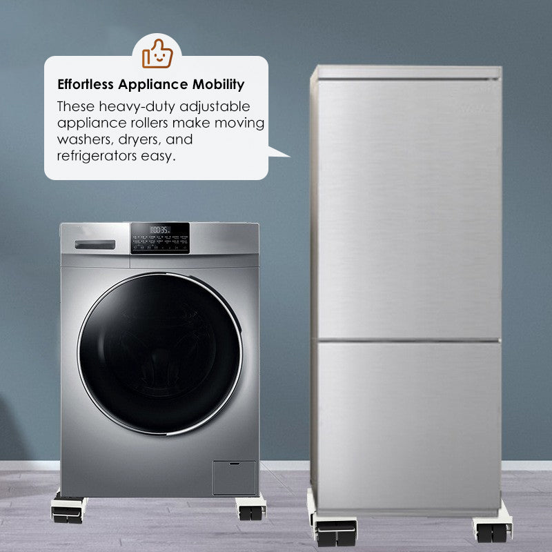 ⏰Limited-time Special🌟Adjustable Appliance Trolley with 24 Wheels & Locking Brake – Heavy-Duty Galvanised Steel for Washing Machines, Fridges & More✨